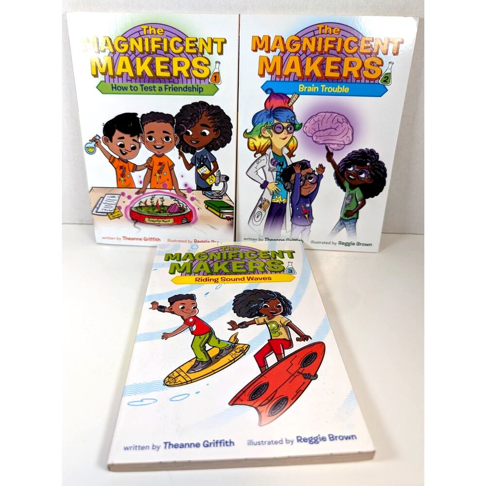 Lot of 3 MAGNIFICENT MAKERS Chapter Books Series by Theanne Griffith vol.1-3 PB